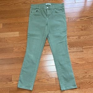 Loft skinny crop sage cotton pants
